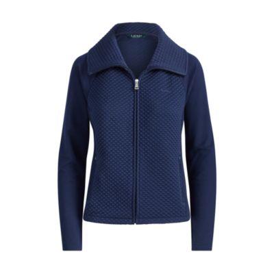 Ralph Lauren Funnelneck Zip Hoodie Spring Navy