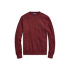 Ralph Lauren Textured-knit Cotton Sweater Classic Wine Heather