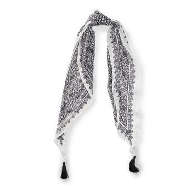 Ralph Lauren Tassel Diamond Scarf Black