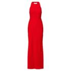 Ralph Lauren Lauren Cutout-back Crepe Gown Red