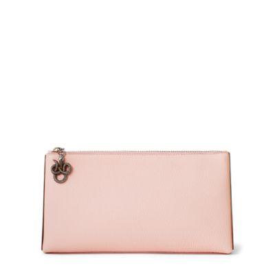 Ralph Lauren Grain Calfskin Pouch Pink