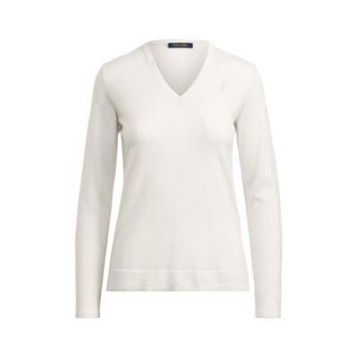 Ralph Lauren Merino V-neck Sweater Ivory