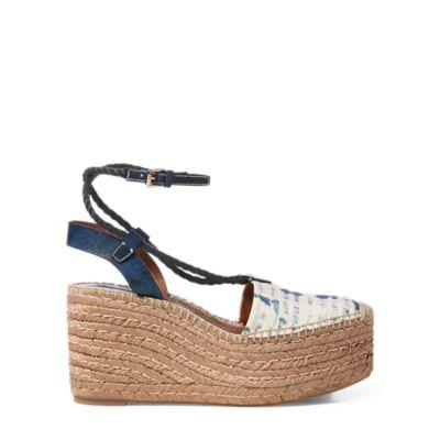 Ralph Lauren Kamdyn Tie-dye Espadrille Blue/white