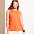 Ralph Lauren Silk-blend Sleeveless Sweater Orange