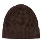 Polo Ralph Lauren Waffle-knit Merino Wool Hat Dark Brown Heather