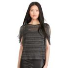 Ralph Lauren Fringed Metallic Pullover Pewter