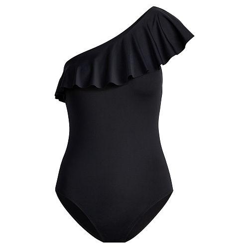 Ralph Lauren Lauren Ruffled One-shoulder One-piece