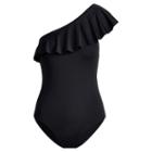 Ralph Lauren Lauren Ruffled One-shoulder One-piece