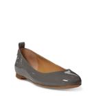 Ralph Lauren Glenna Leather Flat Cement