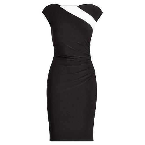 Ralph Lauren Lauren Color-blocked Jersey Dress