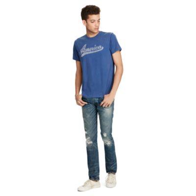 Ralph Lauren Cotton-blend Graphic Tee Annapolis Blue America