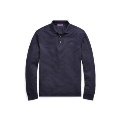 Ralph Lauren Custom Slim Long-sleeve Polo Classic Chairman Navy