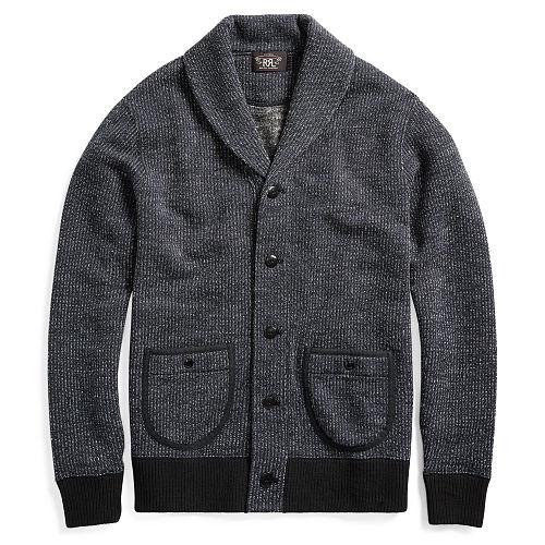 Ralph Lauren Rrl Cotton-blend-fleece Cardigan