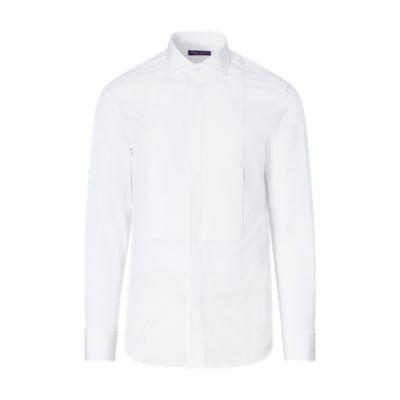 Ralph Lauren Poplin Tuxedo Shirt White