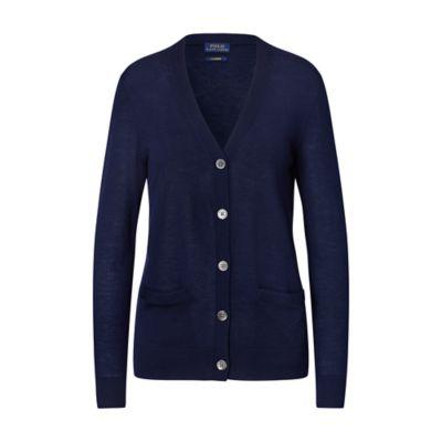 Ralph Lauren Cashmere V-neck Cardigan Bright Navy