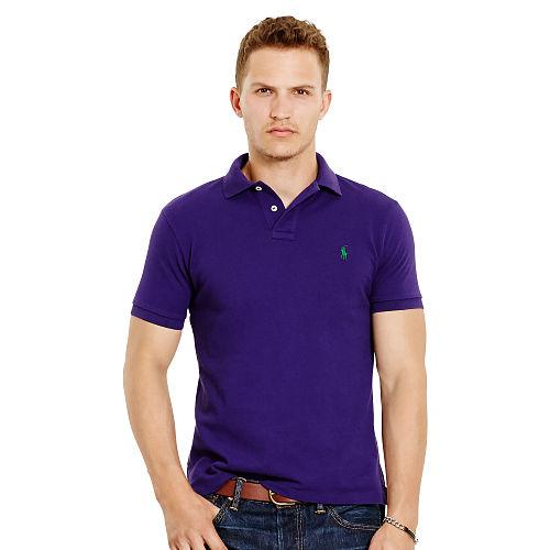 Polo Ralph Lauren Slim-fit Mesh Polo Shirt Plum Candy