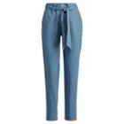 Ralph Lauren Linen High-rise Pant Dark Slate Blue