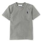 Ralph Lauren Cotton Jersey Crewneck T-shirt Light Gray 3m