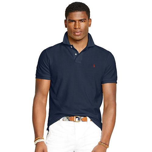 Polo Ralph Lauren Custom-fit Mesh Polo Shirt Dark Indigo