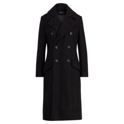 Ralph Lauren Double-breasted Wool Coat Black