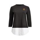 Ralph Lauren Layered Bullion-crest Top Dark Gents Heather