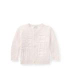 Ralph Lauren Contrast-knit Cotton Cardigan Delicate Pink 12m