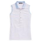 Ralph Lauren Striped Sleeveless Polo Shirt Cabana Blue/ Island Pink