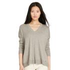 Polo Ralph Lauren Cotton-blend V-neck Sweater Regent Heather