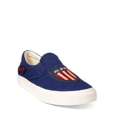 Ralph Lauren Thompson Patchwork Sneaker Newport Navy