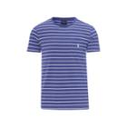 Ralph Lauren Custom Fit Cotton T-shirt Yale Blue/white