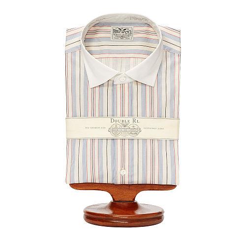 Ralph Lauren Rrl Striped Cotton Dress Shirt Rl 866 White Blue Red