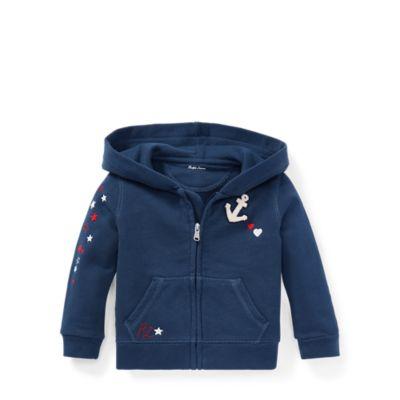 Ralph Lauren Nautical French Terry Hoodie Summer Navy 6m
