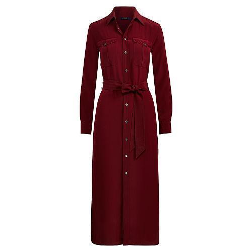 Polo Ralph Lauren Silk Crepe Shirtdress
