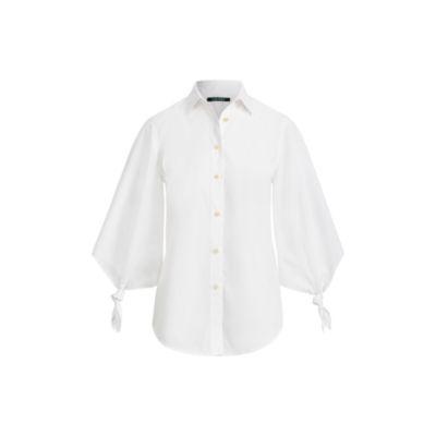 Ralph Lauren Cotton Tie-sleeve Shirt White Sp
