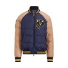 Ralph Lauren Down Letterman Jacket Aviator Navy/regiment Kha 3x Big