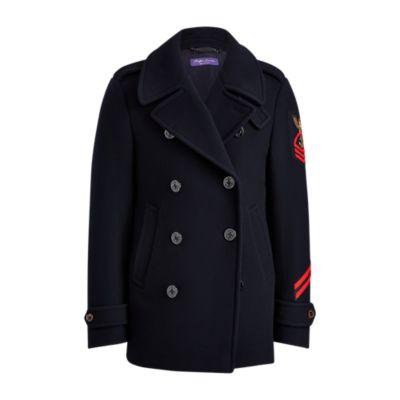 Ralph Lauren Wool-cashmere Peacoat Cls Chairman Navy W/ Cls