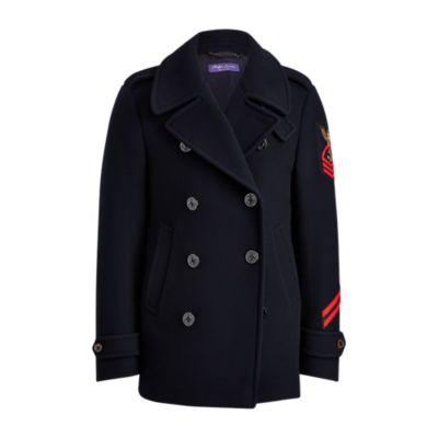 Ralph Lauren Wool-cashmere Peacoat Cls Chairman Navy W/ Cls