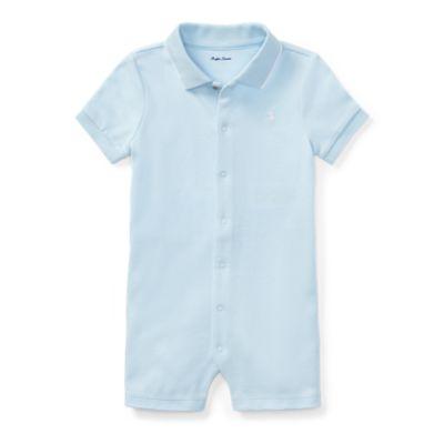 Ralph Lauren Cotton Interlock Polo Shortall Beryl Blue 9m