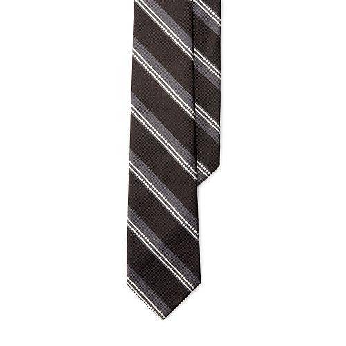 Polo Ralph Lauren Modern Multi-striped Silk Tie Black/grey