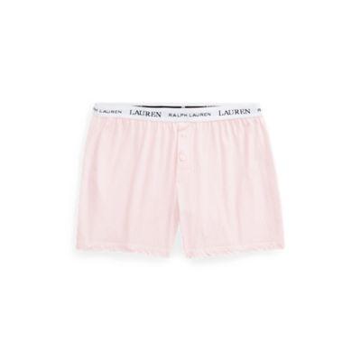 Ralph Lauren Cotton Sleep Short Pink White Stripe