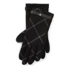 Ralph Lauren Plaid Wool Touch Screen Gloves Black