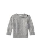 Ralph Lauren Cable-knit Cotton Sweater Andover Heather 3m