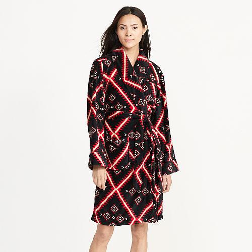Ralph Lauren Lauren Southwestern Fleece Robe Beacon