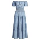 Ralph Lauren Off-the-shoulder Dress Ocean Breeze Wash