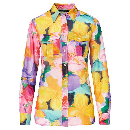 Ralph Lauren Lauren Cotton-silk Voile Shirt Multi