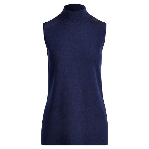 Polo Ralph Lauren Sleeveless Mockneck Sweater Navy