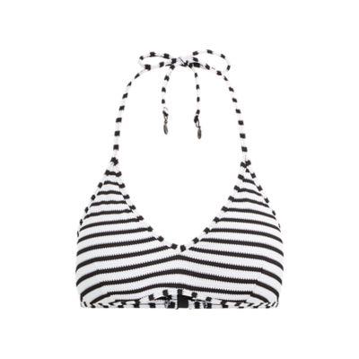 Ralph Lauren Striped Bikini Top Black/white