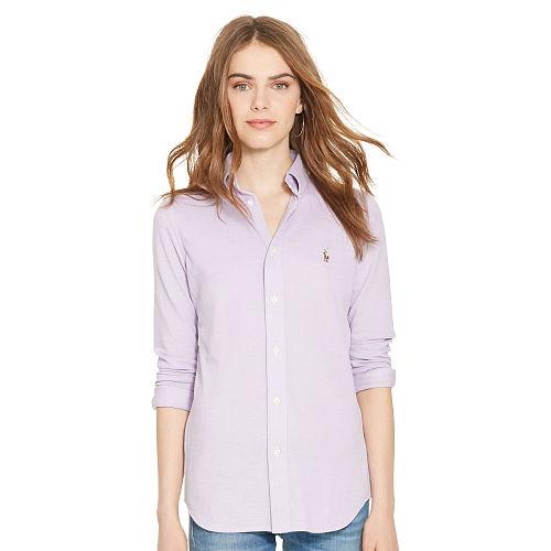 Polo Ralph Lauren Knit Cotton Oxford Shirt New Lavender