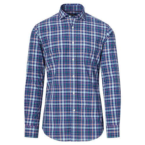 Polo Ralph Lauren Plaid Cotton Poplin Shirt True Sapphire/green Multi