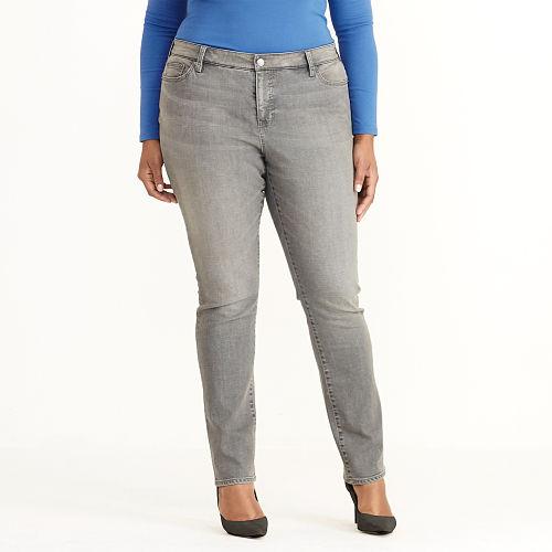 Ralph Lauren Lauren Woman Premier Stretch Straight Jean Concrete Wash